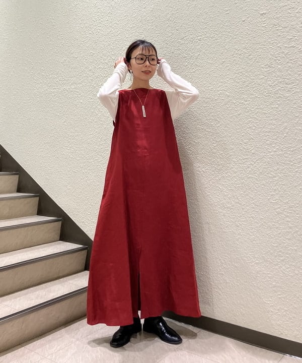 内山 瑛美さんの「リネン 2WAY ワンピース .M」を使ったコーディネート