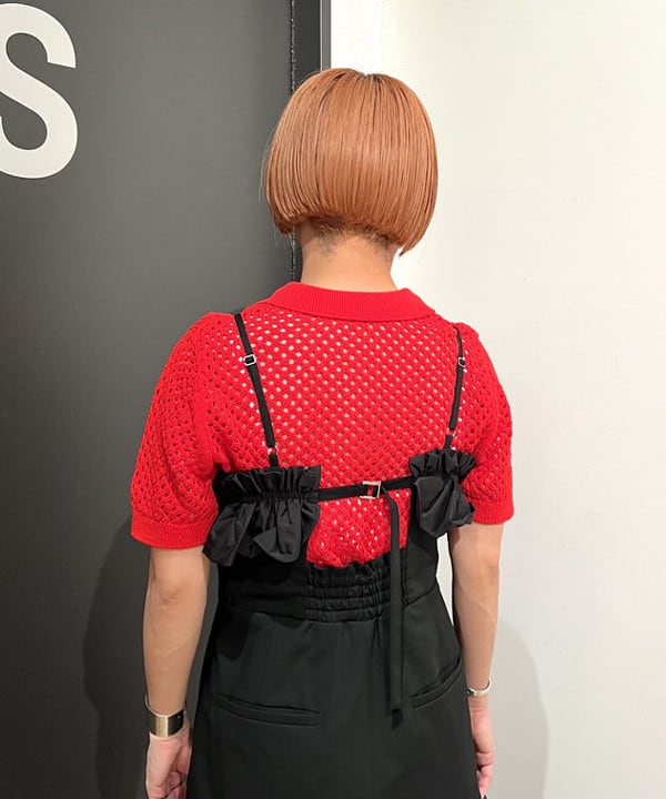 吉田 奈央さんの「BEAMS WOMEN｜フリル ギャザー サロペット」を使ったコーディネート