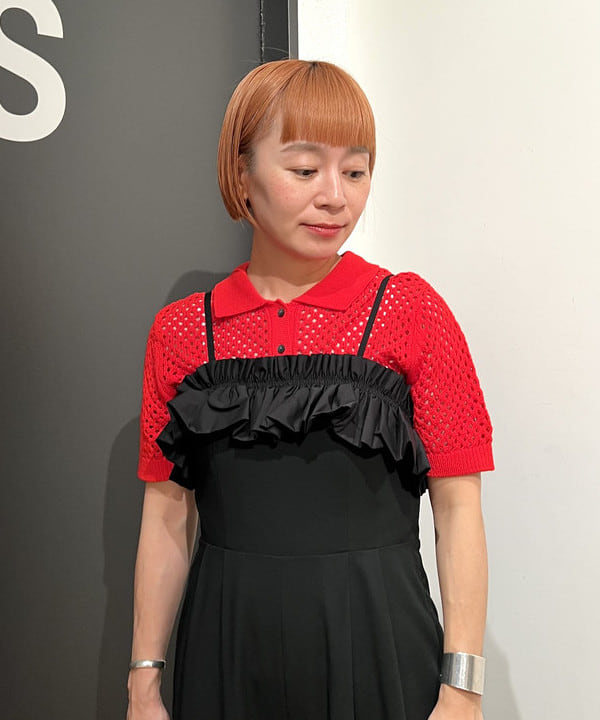 吉田 奈央さんの「BEAMS WOMEN｜フリル ギャザー サロペット」を使ったコーディネート