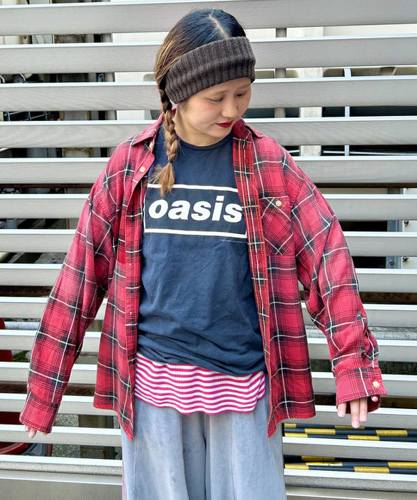 Kyooka Sayakaさんの「BEAMS WOMEN｜maturely / レーヨン ブリーチ チェック シャツ」を使ったコーディネート