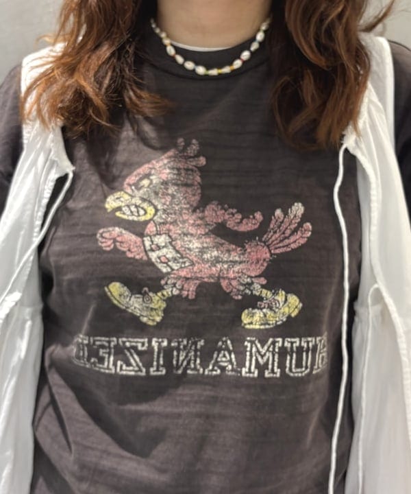 kawaiさんの「BEAMS WOMEN｜【別注】WARE HOUSE / バード イレギュラー プリント Tシャツ」を使ったコーディネート