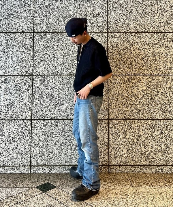 ムファサさんの「BEAMS WOMEN｜メッシュ ニット ポロシャツ」を使ったコーディネート