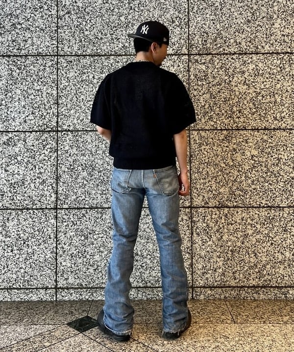 ムファサさんの「BEAMS WOMEN｜メッシュ ニット ポロシャツ」を使ったコーディネート