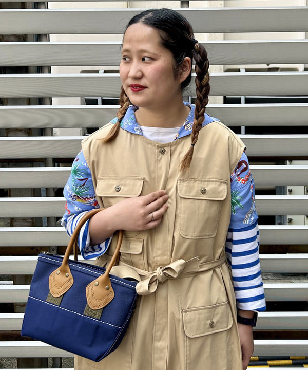 Kyooka Sayakaさんの「BEAMS WOMEN｜【別注】L.L.Bean / Deep Bottom Leather Handle Zip Tote Mini」を使ったコーディネート