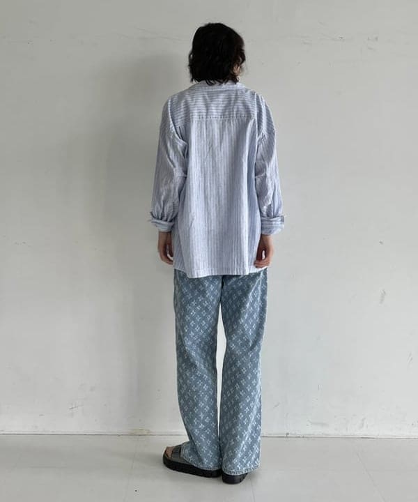 神坂 莉子さんの「BEAMS WOMEN｜ストライプ チェック ビッグ ジャケット」を使ったコーディネート