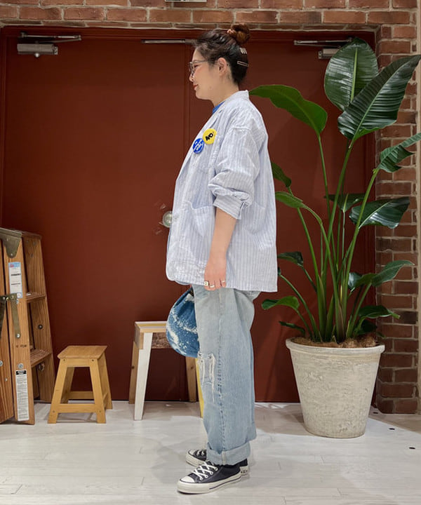 エノモト アミさんの「BEAMS WOMEN｜ストライプ チェック ビッグ ジャケット」を使ったコーディネート