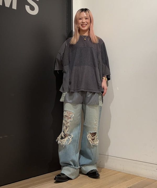 安藤 菜央さんの「BEAMS WOMEN｜maturely / トリコット シフォン レース ボクサー」を使ったコーディネート