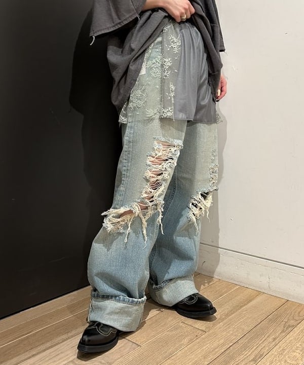 安藤 菜央さんの「BEAMS WOMEN｜maturely / トリコット シフォン レース ボクサー」を使ったコーディネート