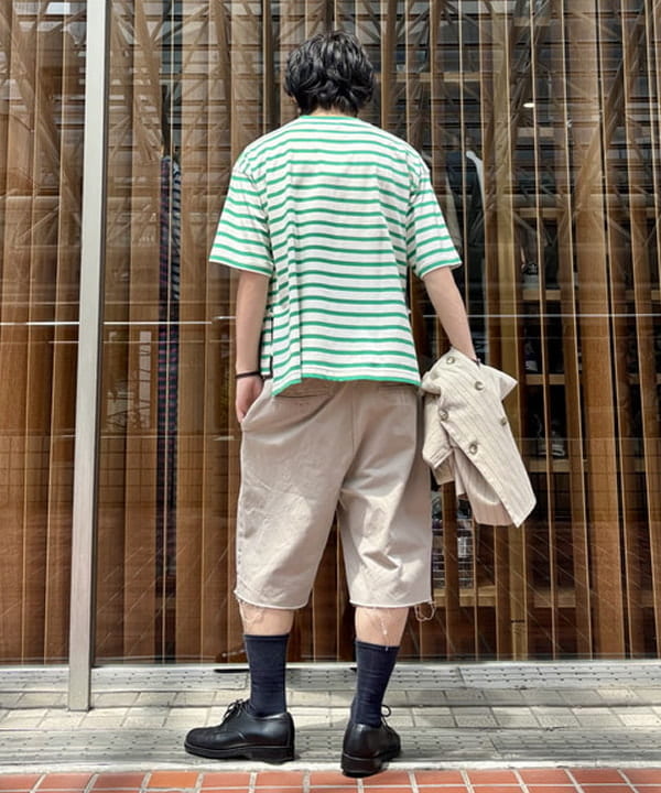 秋元 亮汰さんの「ボーダー ビッグ ショートスリーブ」を使ったコーディネート