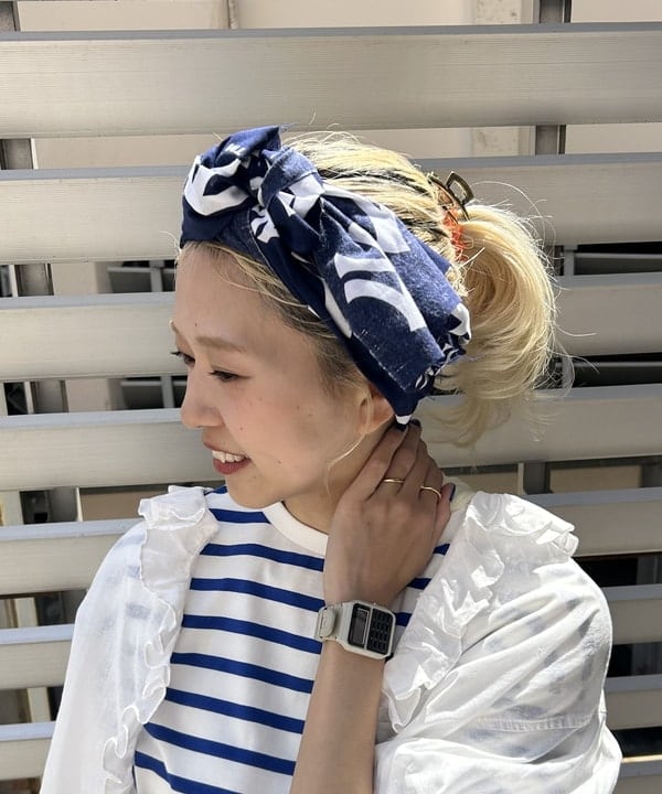 MATSUMOTO AMIさんの「BEAMS WOMEN｜コットン リネン フリル ギャザー ショートスリーブ」を使ったコーディネート