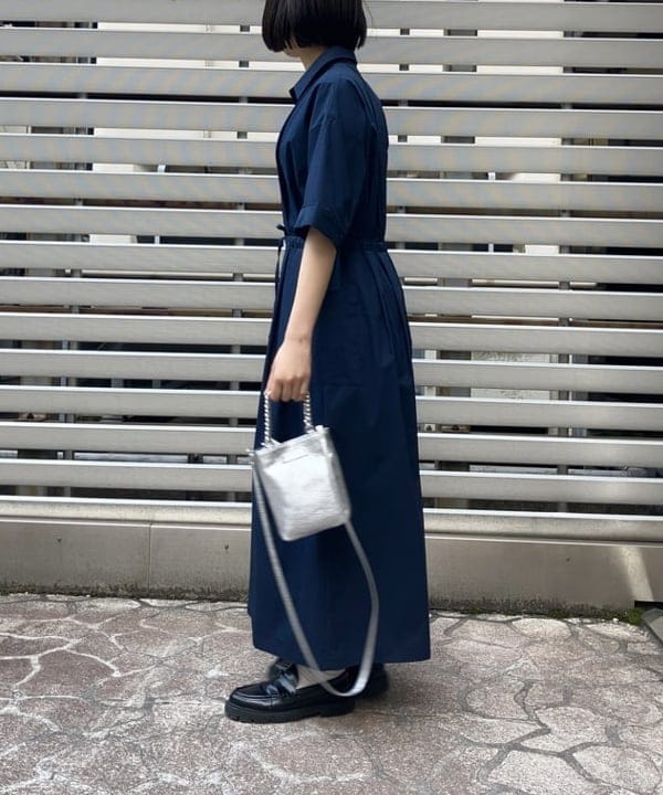 Kanaeさんの「BEAMS WOMEN｜ハーフスリーブ シャツワンピース」を使ったコーディネート