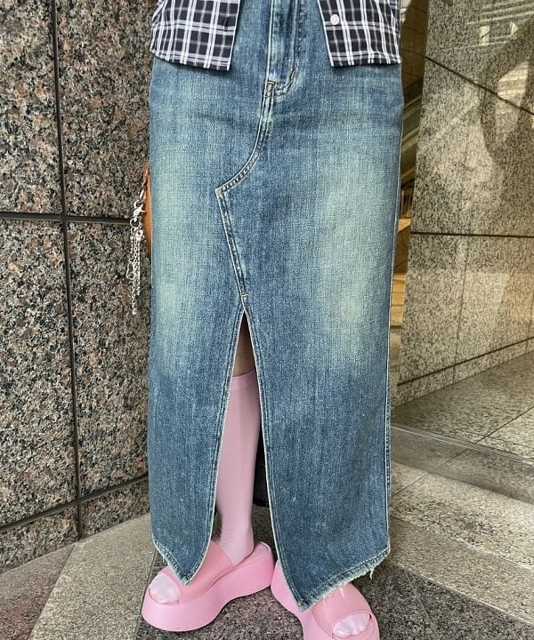 まゆちゃんさんの「BEAMS WOMEN｜チェック ベルテッド ノースリーブ トップス」を使ったコーディネート