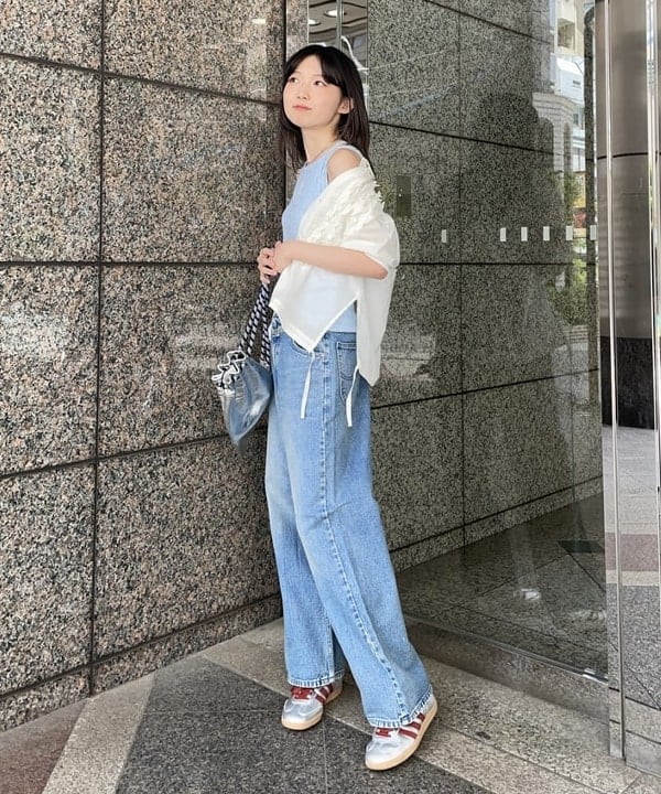 加歩さんの「BEAMS WOMEN｜Ray BEAMS / ペーパー クリップ チェーン ネックレス」を使ったコーディネート