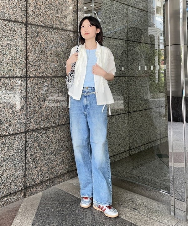 加歩さんの「BEAMS WOMEN｜Ray BEAMS / ペーパー クリップ チェーン ネックレス」を使ったコーディネート