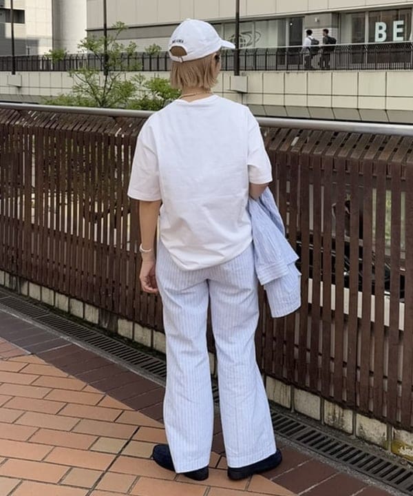 Kaoru Sakumaさんの「BEAMS WOMEN｜ストライプ チェック ビッグ ジャケット」を使ったコーディネート