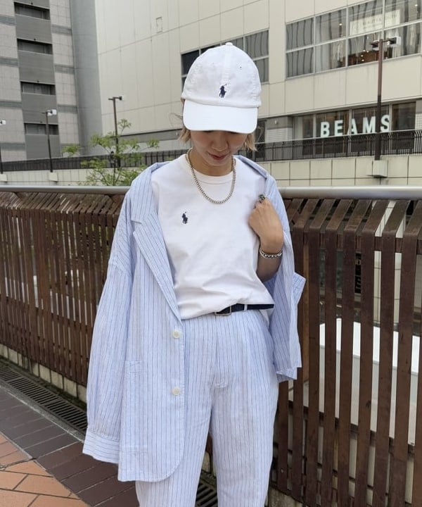 Kaoru Sakumaさんの「BEAMS WOMEN｜ストライプ チェック ビッグ ジャケット」を使ったコーディネート