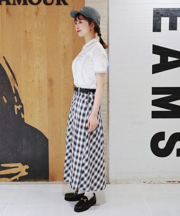 Joさんの「BEAMS WOMEN｜チェック プリーツ スカート」を使ったコーディネート