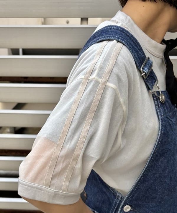 つぼさんの「BEAMS WOMEN｜シアー ライン ショートスリーブ」を使ったコーディネート