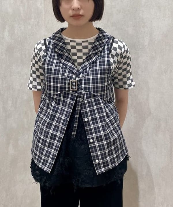 水野 萌香さんの「BEAMS WOMEN｜フリンジ ジャカード キャミソール」を使ったコーディネート