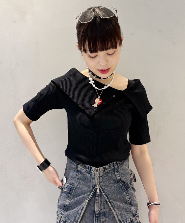 りかちょび/岸本梨佳さんの「BEAMS WOMEN｜オーバーダイ デニム パンツ」を使ったコーディネート