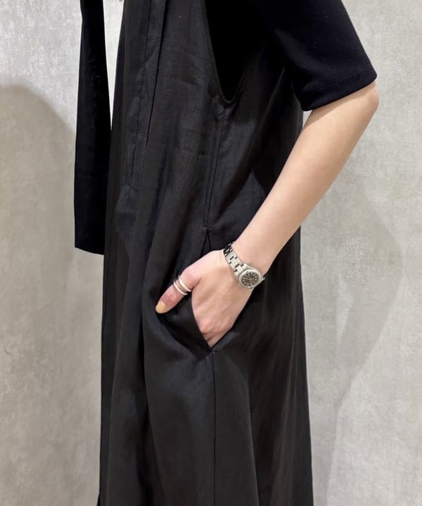 はやしあかねさんの「BEAMS WOMEN｜リネン 2WAY ワンピース .M」を使ったコーディネート