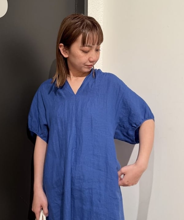 Ito_ririkaさんの「BEAMS WOMEN｜TICCA / リネン バルーンスリーブ ワンピース」を使ったコーディネート