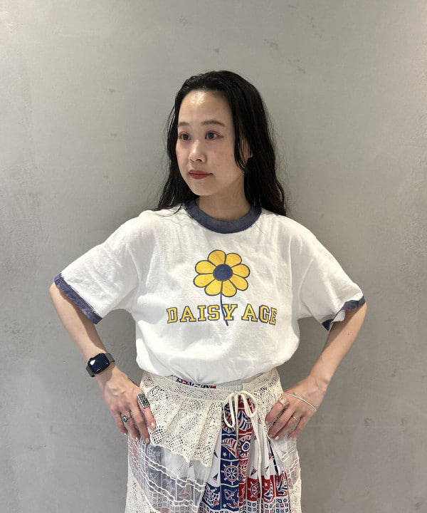清水 彩乃さんの「BEAMS WOMEN｜【別注】BOW WOW / RINGER T-shirt」を使ったコーディネート