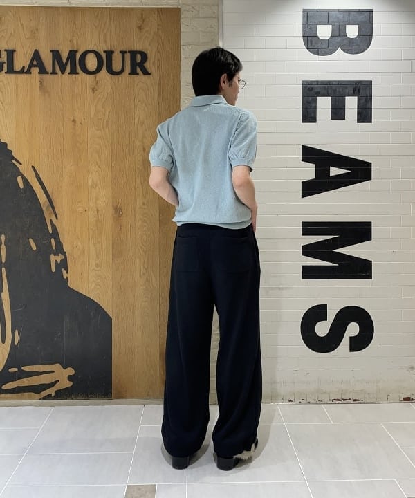 マツミヤさんの「BEAMS WOMEN｜ブークレ ニット ポロシャツ」を使ったコーディネート