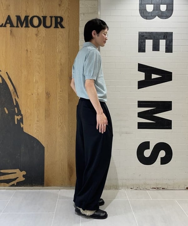 マツミヤさんの「BEAMS WOMEN｜ブークレ ニット ポロシャツ」を使ったコーディネート