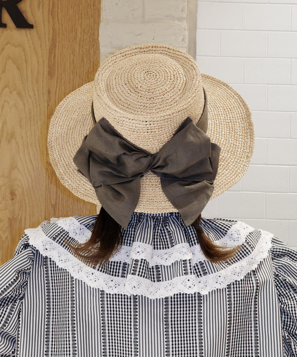 Joさんの「BEAMS WOMEN｜【別注】CONTROL FREAK / ラフィア リボン ハット」を使ったコーディネート