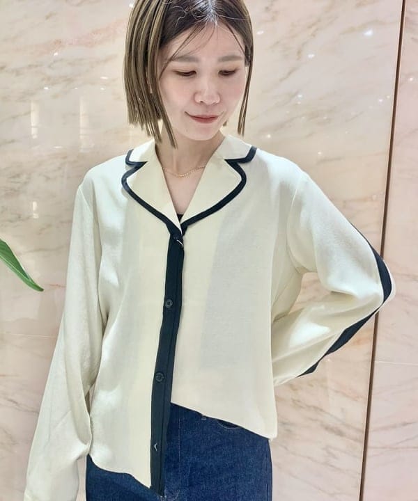 AONO SHIKAMAさんの「BEAMS WOMEN｜upper hights × Demi-Luxe BEAMS / 別注 THE NIECE デニムパンツ」を使ったコーディネート