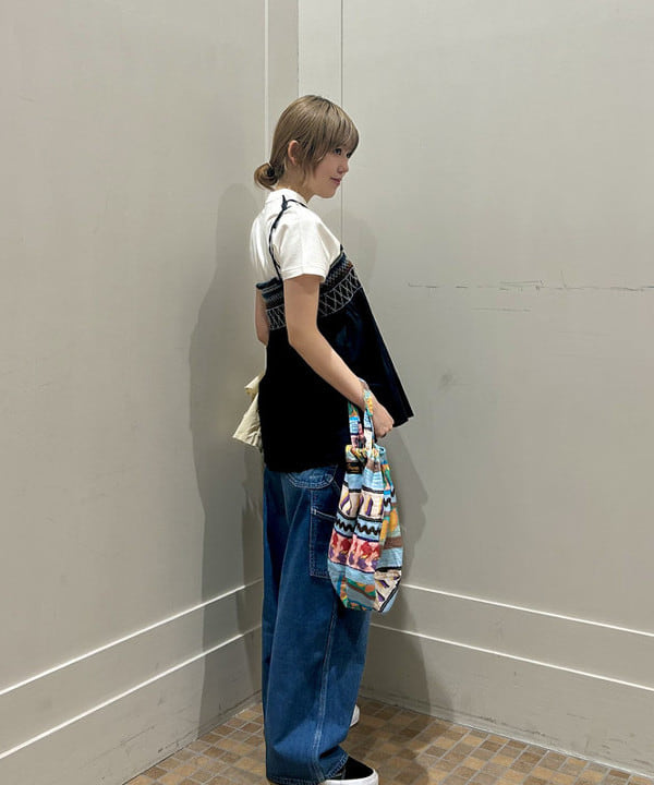 小原 もこさんの「BEAMS WOMEN｜ショート ベースボール ショートスリーブ シャツ」を使ったコーディネート