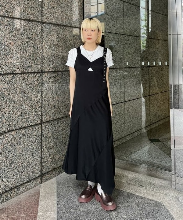 あさひさんの「BEAMS WOMEN｜ボーダー レース スリーブ Tシャツ」を使ったコーディネート