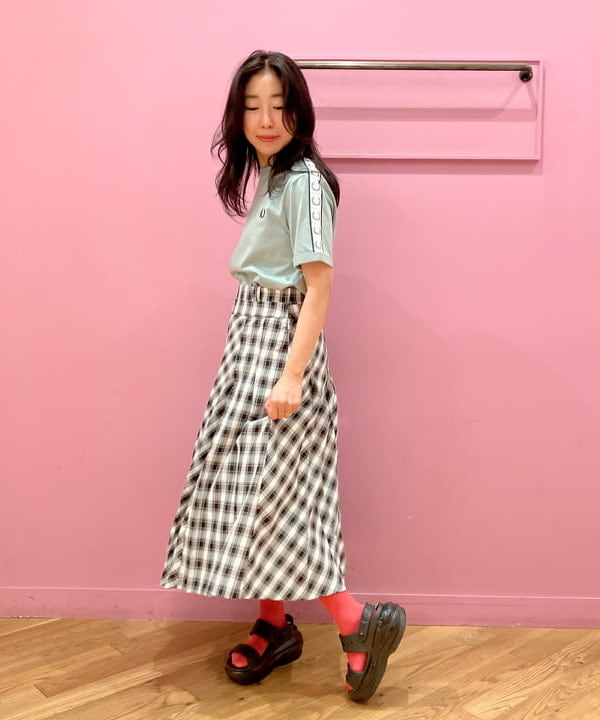 kiyoさんの「BEAMS WOMEN｜チェック プリーツ スカート」を使ったコーディネート