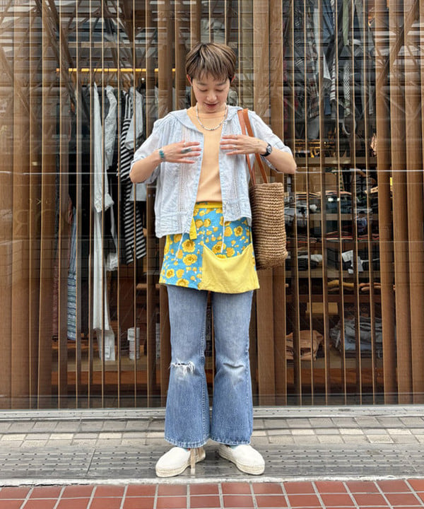 矢野(青木)優香さんの「レースアップ エスパドリーユ」を使ったコーディネート