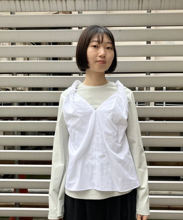 Kanaeさんの「BEAMS WOMEN｜AK+1 / コットン ツイストショルダー ブラウス」を使ったコーディネート
