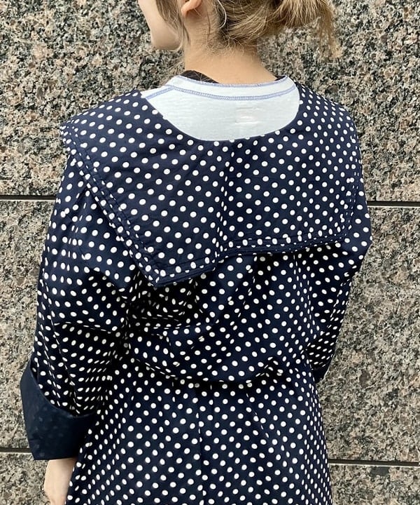 小原 もこさんの「BEAMS WOMEN｜ドット セーラー カラー ワンピース」を使ったコーディネート