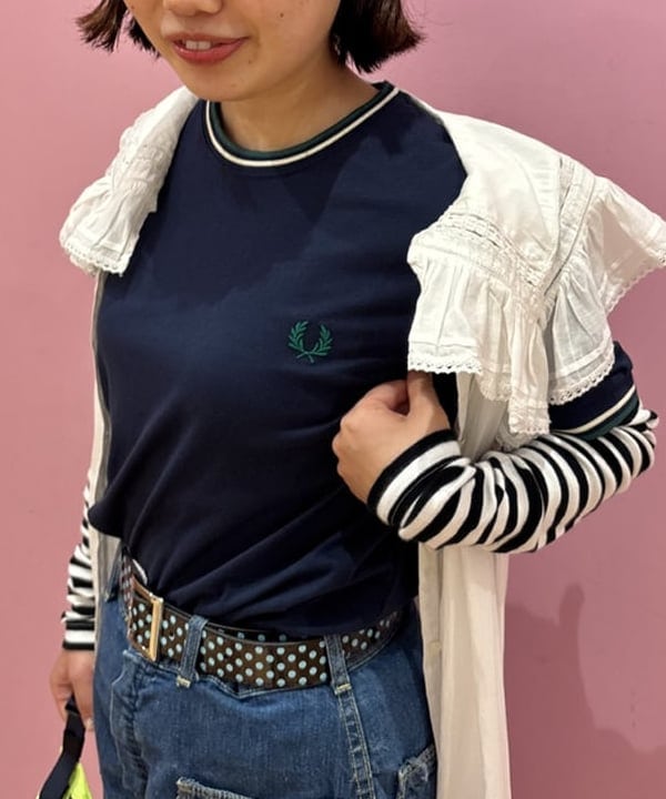 ショ〜ジさんの「BEAMS WOMEN｜ヴィンテージ レース ノースリーブ ワンピース」を使ったコーディネート