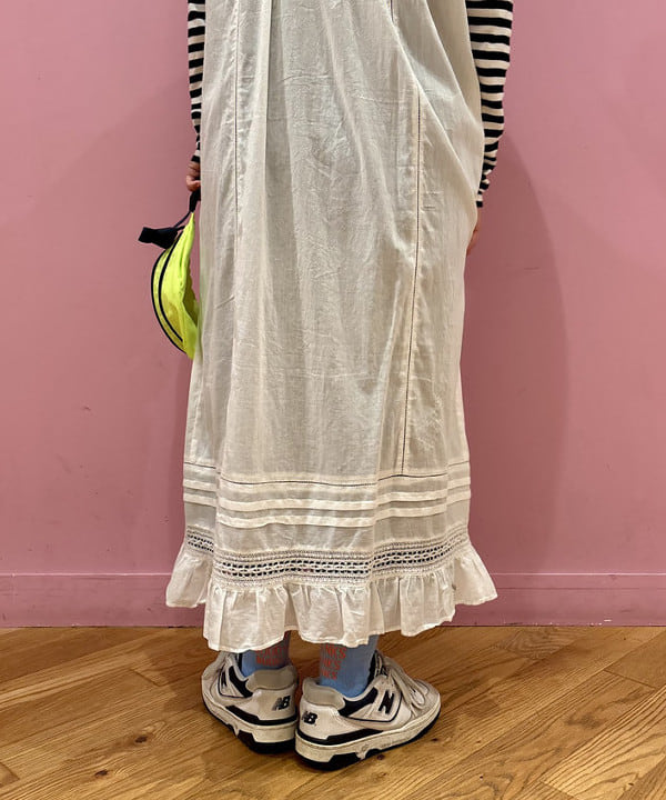 ショ〜ジさんの「BEAMS WOMEN｜ヴィンテージ レース ノースリーブ ワンピース」を使ったコーディネート