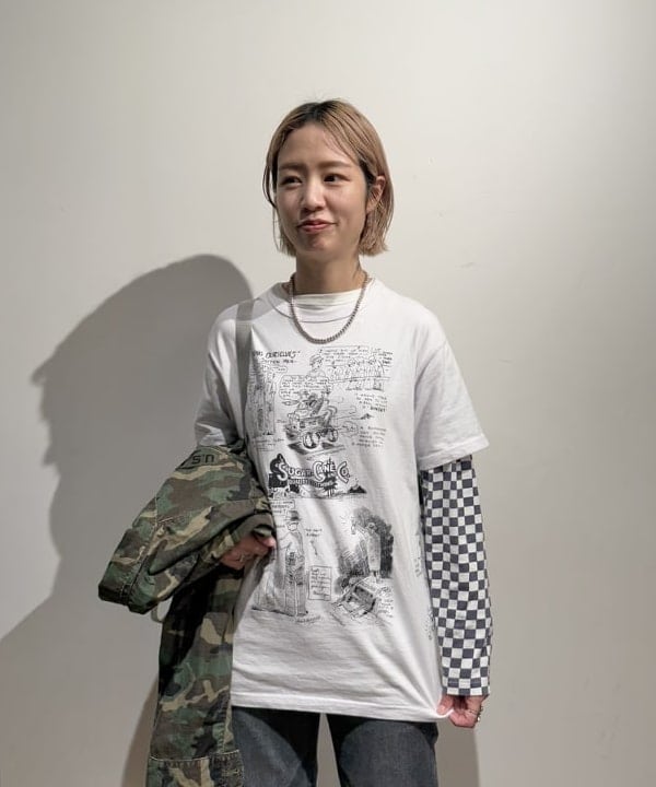 Kaoru Sakumaさんの「BEAMS WOMEN｜SUGAR CANE / 1920's CARTOON T-SHIRT “AMONG OURSELVES”」を使ったコーディネート