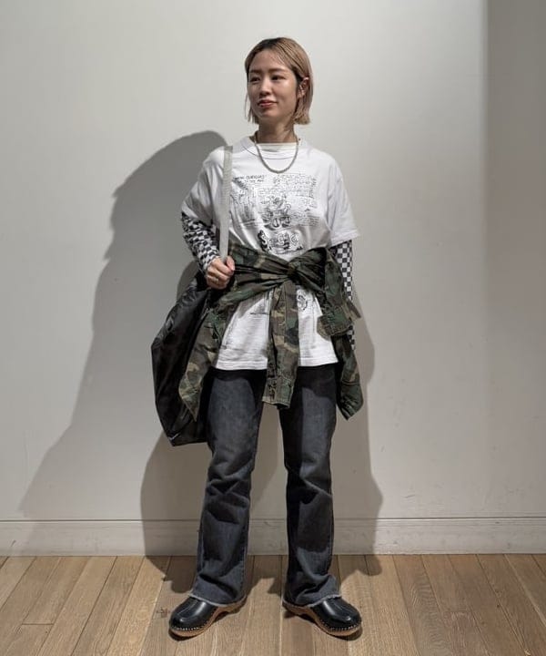 Kaoru Sakumaさんの「BEAMS WOMEN｜SUGAR CANE / 1920's CARTOON T-SHIRT “AMONG OURSELVES”」を使ったコーディネート