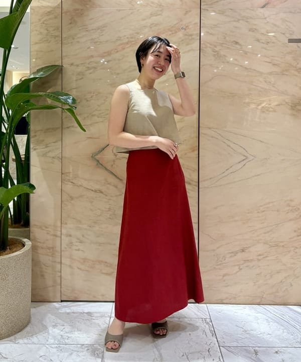 ゆうかさんの「BEAMS WOMEN｜リネン ビスチェ .M」を使ったコーディネート