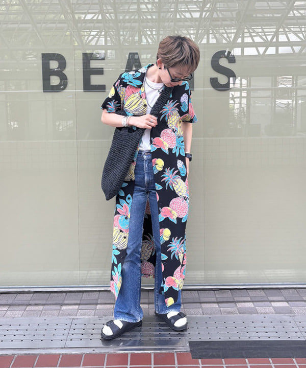 矢野(青木)優香さんの「BEAMS BOY / ラメ リブ クルー ソックス NEW」を使ったコーディネート
