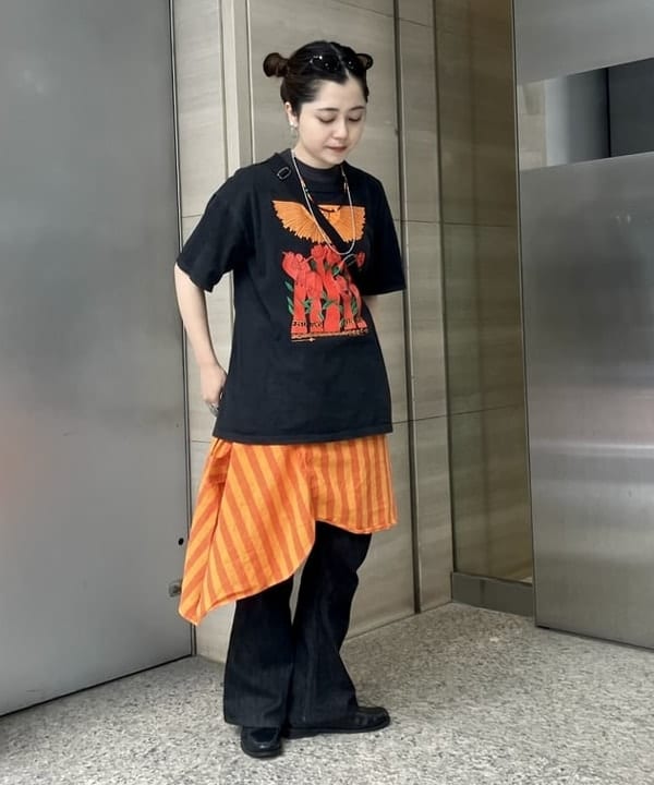 吉野 多恵さんの「BEAMS WOMEN｜ボーイ ベーシック Tシャツ」を使ったコーディネート