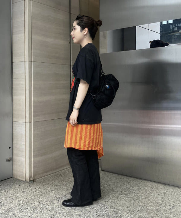 吉野 多恵さんの「BEAMS WOMEN｜ボーイ ベーシック Tシャツ」を使ったコーディネート