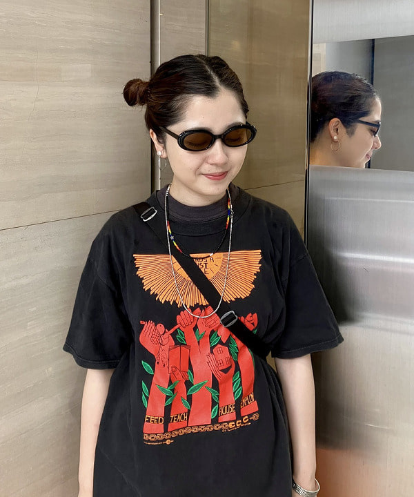 吉野 多恵さんの「BEAMS WOMEN｜ボーイ ベーシック Tシャツ」を使ったコーディネート