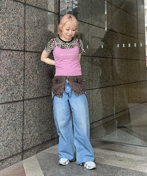 まゆちゃんさんの「BEAMS WOMEN｜デニム ジップ ビスチェ」を使ったコーディネート