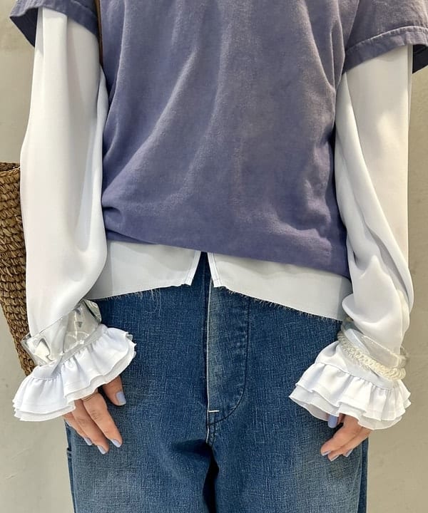 ナツハさんの「BEAMS WOMEN｜maturely / アムンゼン ラッフル ブラウス」を使ったコーディネート