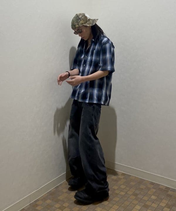 はるひむさんの「BEAMS WOMEN｜オンブレ チェック ルーズ シャツ」を使ったコーディネート