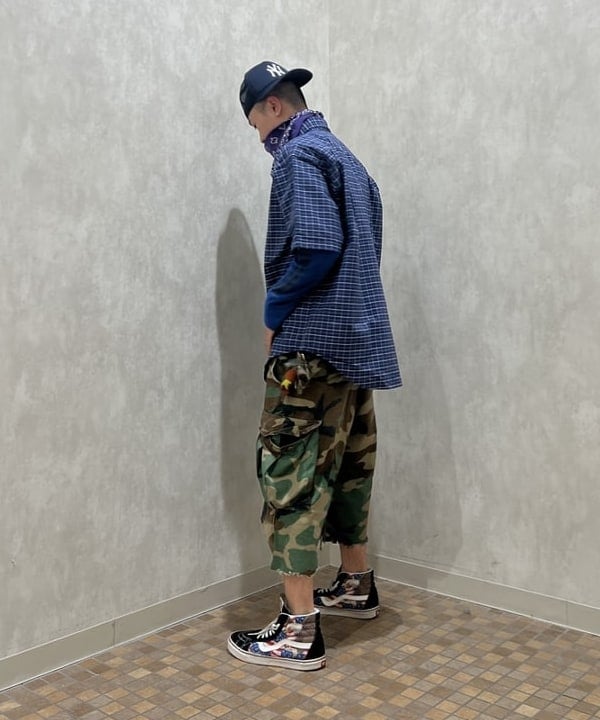 ムファサさんの「BEAMS WOMEN｜ワイドフィット 5分袖 ボタンダウンシャツ」を使ったコーディネート